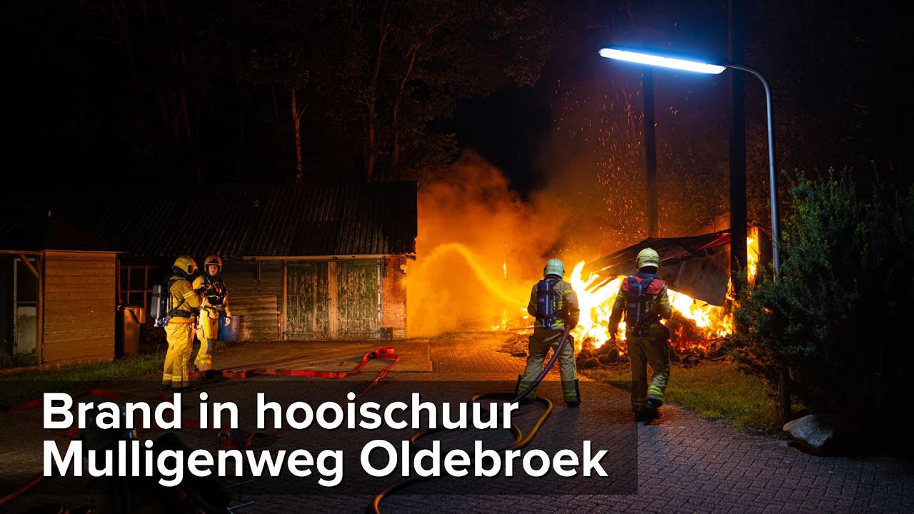 Schuurbrand Mulligenweg Oldebroek, vermoeden van brandstichting - ©StefanVerkerk.nl