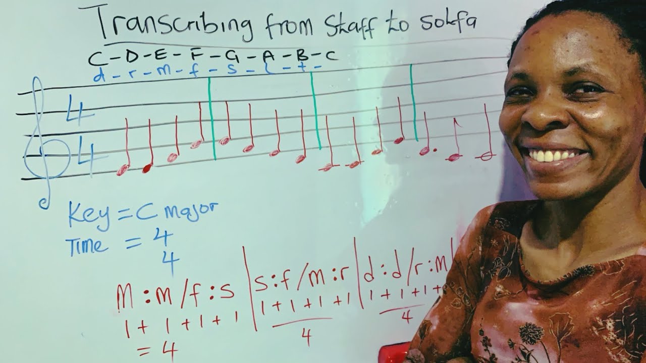 How to Transcribe music from Staff to Solfa Notation correctly 