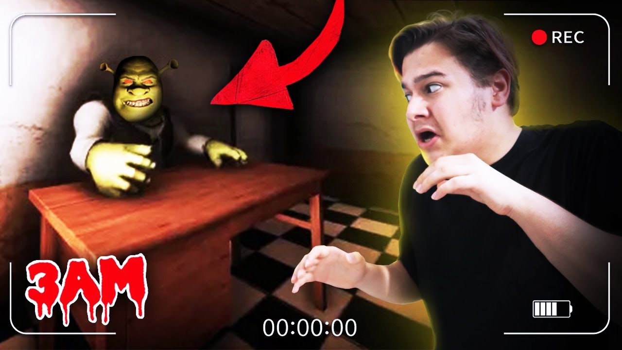 GECE 3'te SAKIN KORKUNÇ SHREK OTELİNDE KALMAYIN !! 5 GECE GEÇİRDİM (Shrek.EXE Gerçek Hayatta)