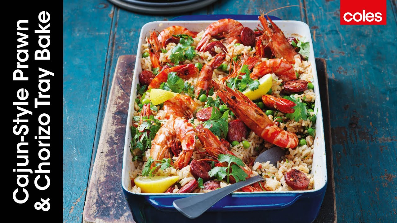 Cajun-Style Prawn & Chorizo Tray Bake | What's for Dinner? | Coles