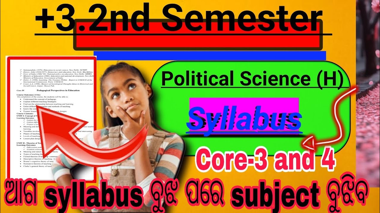 +3.2nd Semester Political Science Core-3/4 Syllabus. 