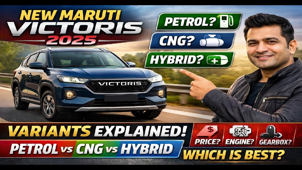 Maruti Victoris 2025 Variant Wise Comparison : Petrol, CNG or Hybrid? | Explained LXi to ZXi+