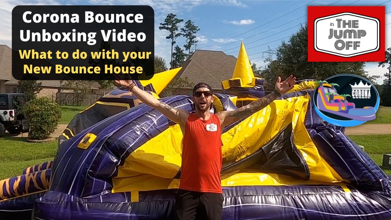 Распаковка изготовленного на заказ батутного комплекса Corona Bounce | Что делать с новым батутны...