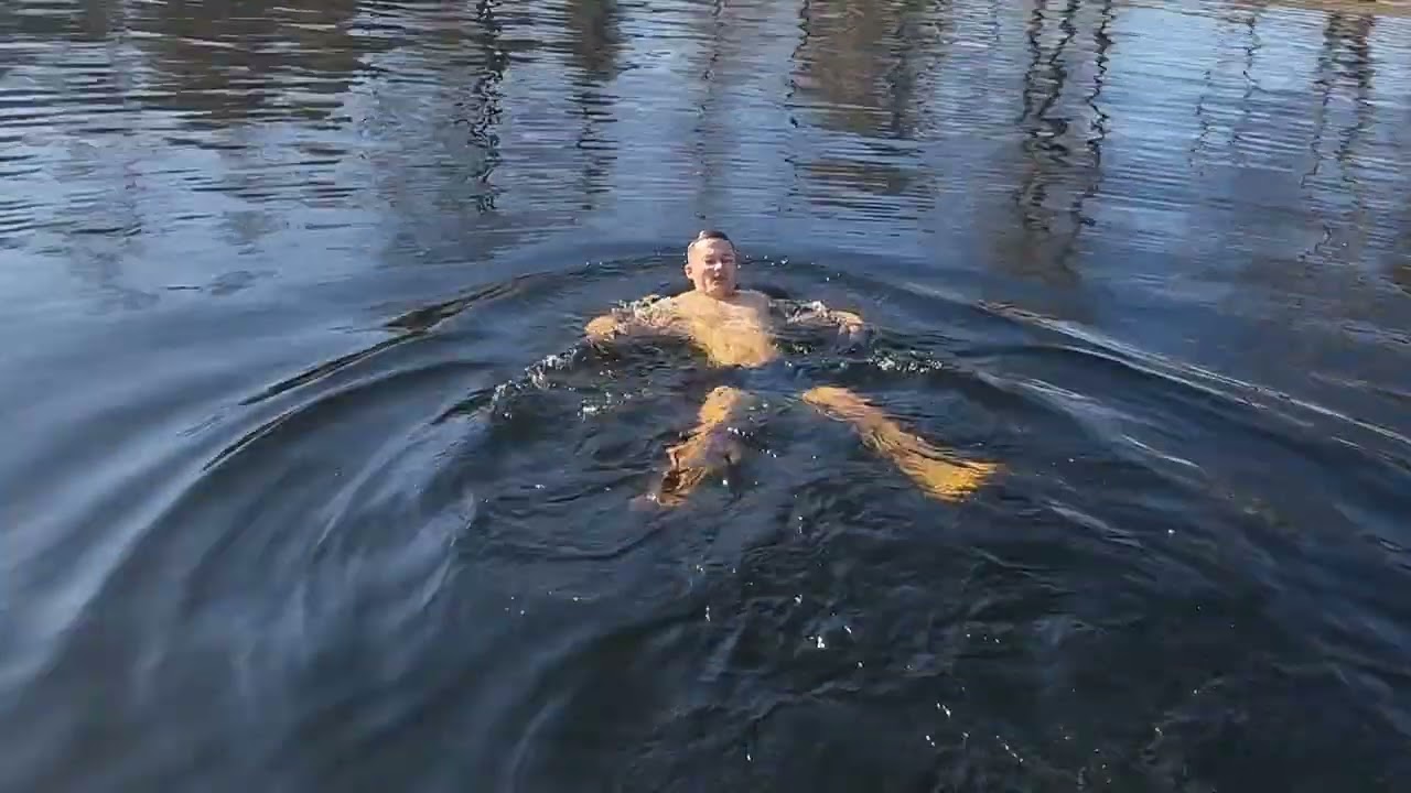 It was very cold in water but it should be cold because it is Sweden on 28 March