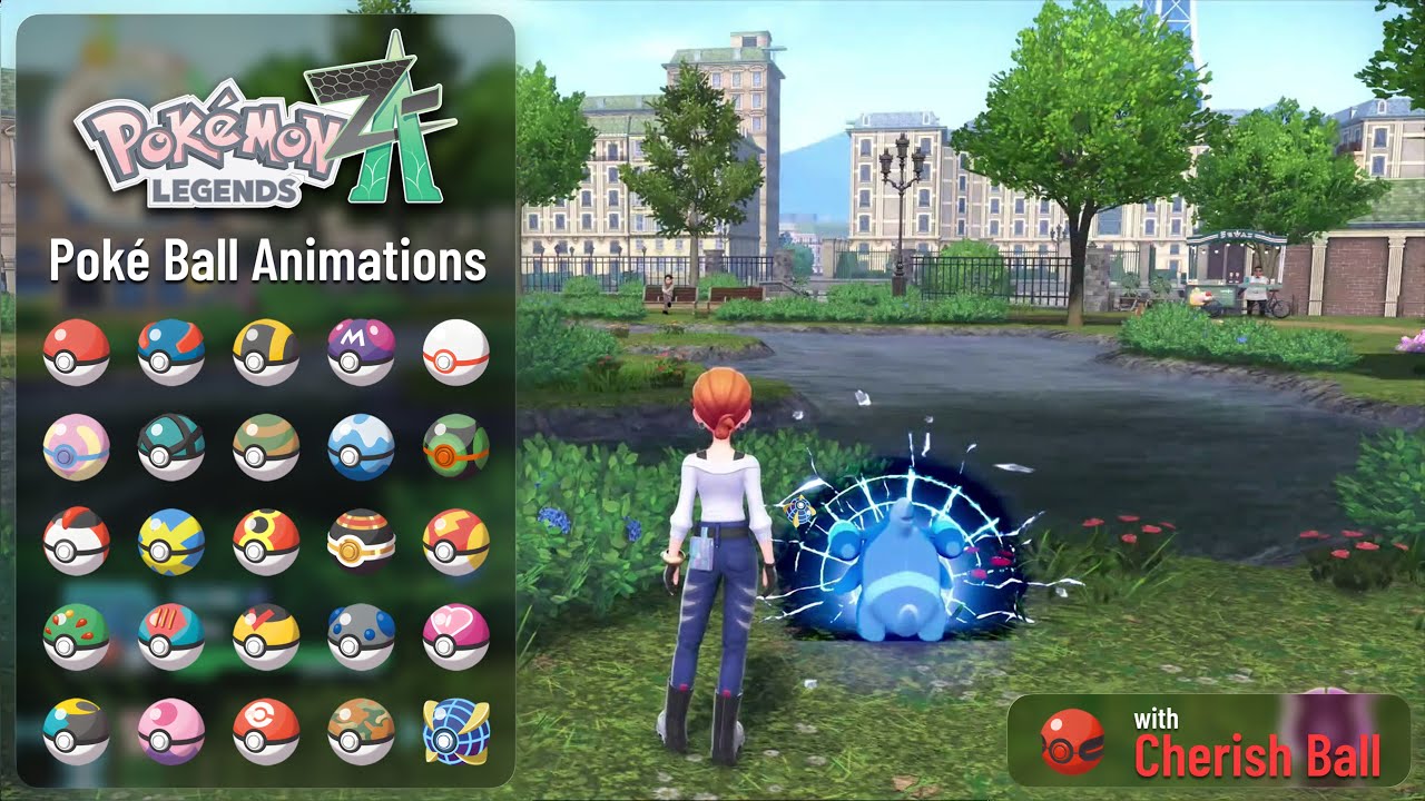 Pokémon Legends: Z-A ✻ Poké Ball Animations (with Cherish Ball)