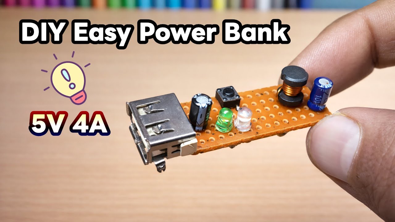How to make Easy High Efficiency Power Bank Circuit । MP3402C ic Circuit Diagram । 5v 3A Power Bank