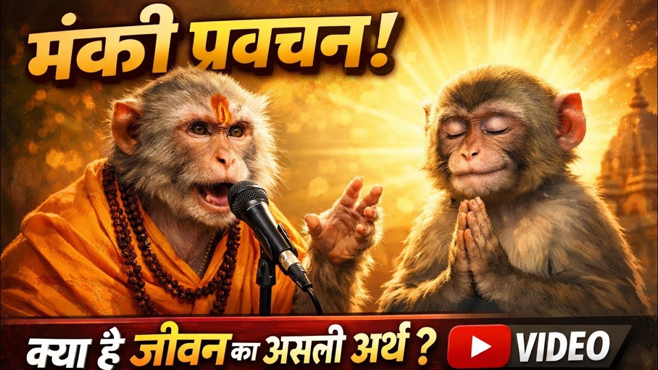 जब बंदर ने दिया सबसे गहरा ज्ञान | Monkey Pravachan 🐒 | Life Truth in Hind