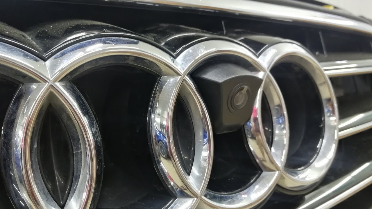 AUDI A6C7 рест, установка камеры переднего вида и защитной решетки радиатора