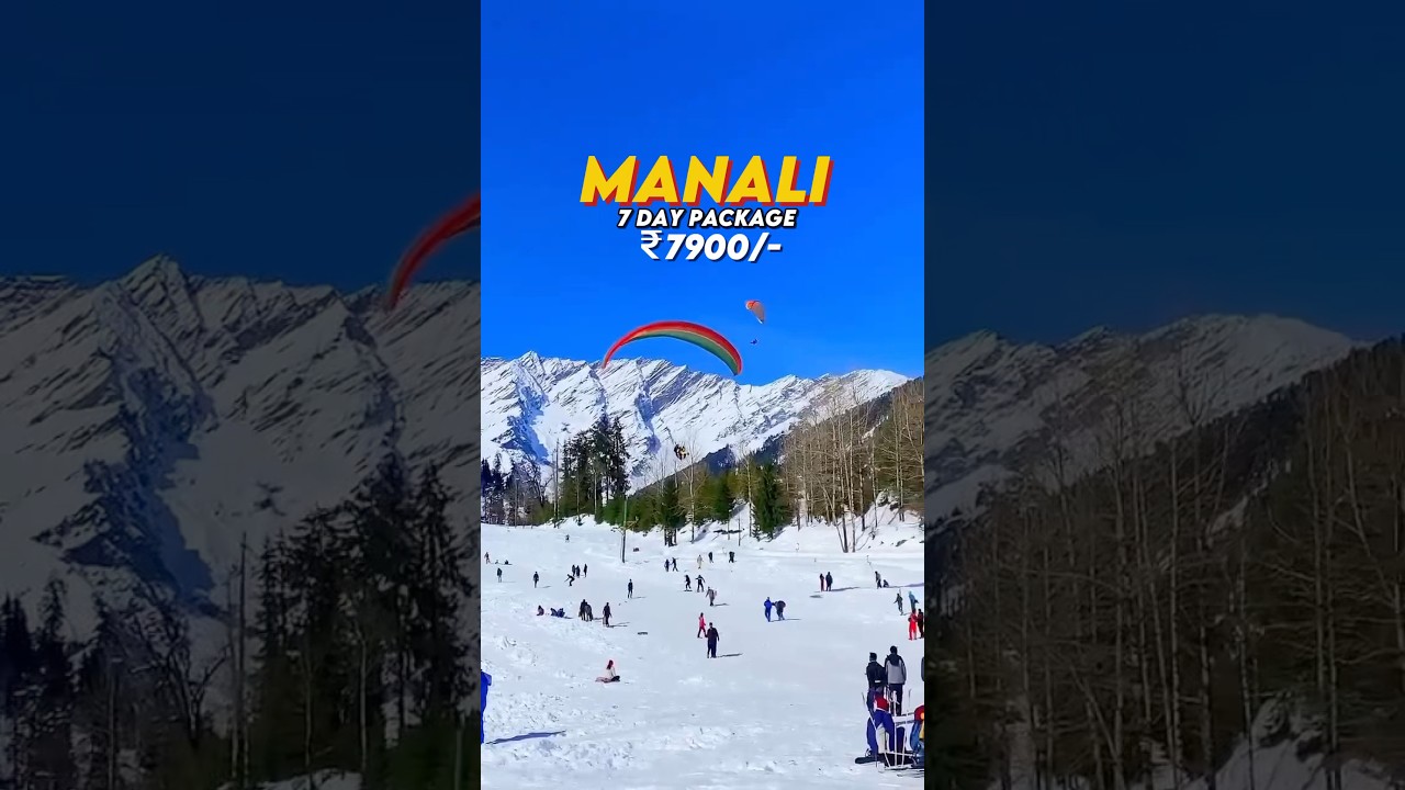 Mumbai to manali sirf ₹7900/- #manalitrip #manali #mumbaitourism #minivlog #travelvlog #snowfall