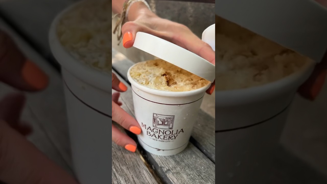 First time trying Magnolia Bakery&rsquo;s Famous Banana Pudding in NYC! 🍌🍰 #DEVOURPOWER