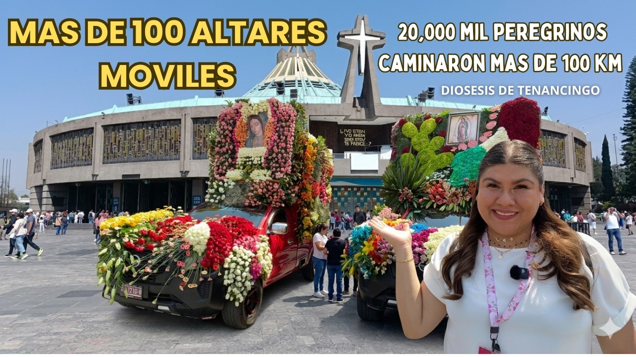 CIENTOS de ALTARES de FLORES llegan a la BASILICA DE GUADALUPE  🌸 desde el SUR ESTADO de MÉXICO