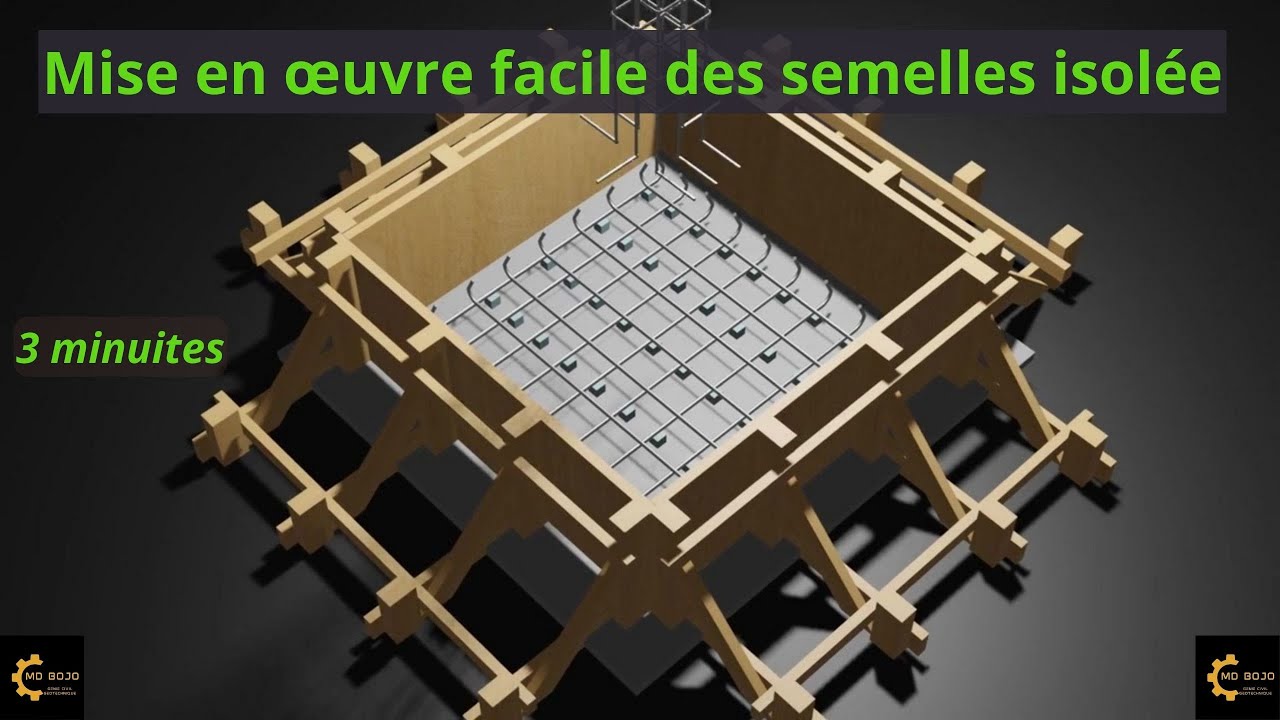 fondation sur semelle isol&eacute;e🔵
