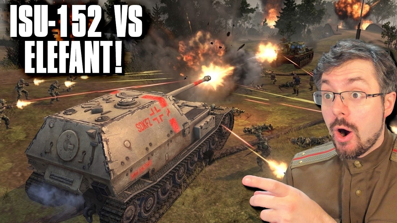 ISU-152 vs Elefant! - 3v3 - Company of Heroes 2