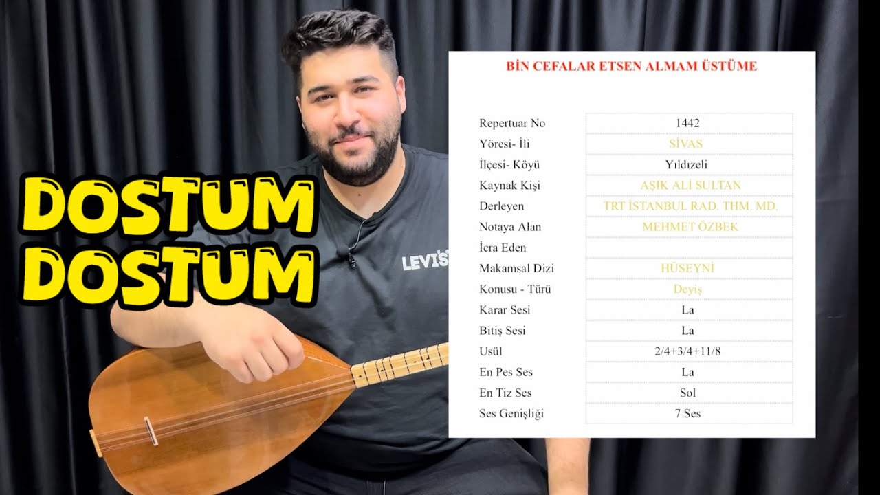 Dostum Dostum Solfej - Saz ve Söz Bölümü Birlikte