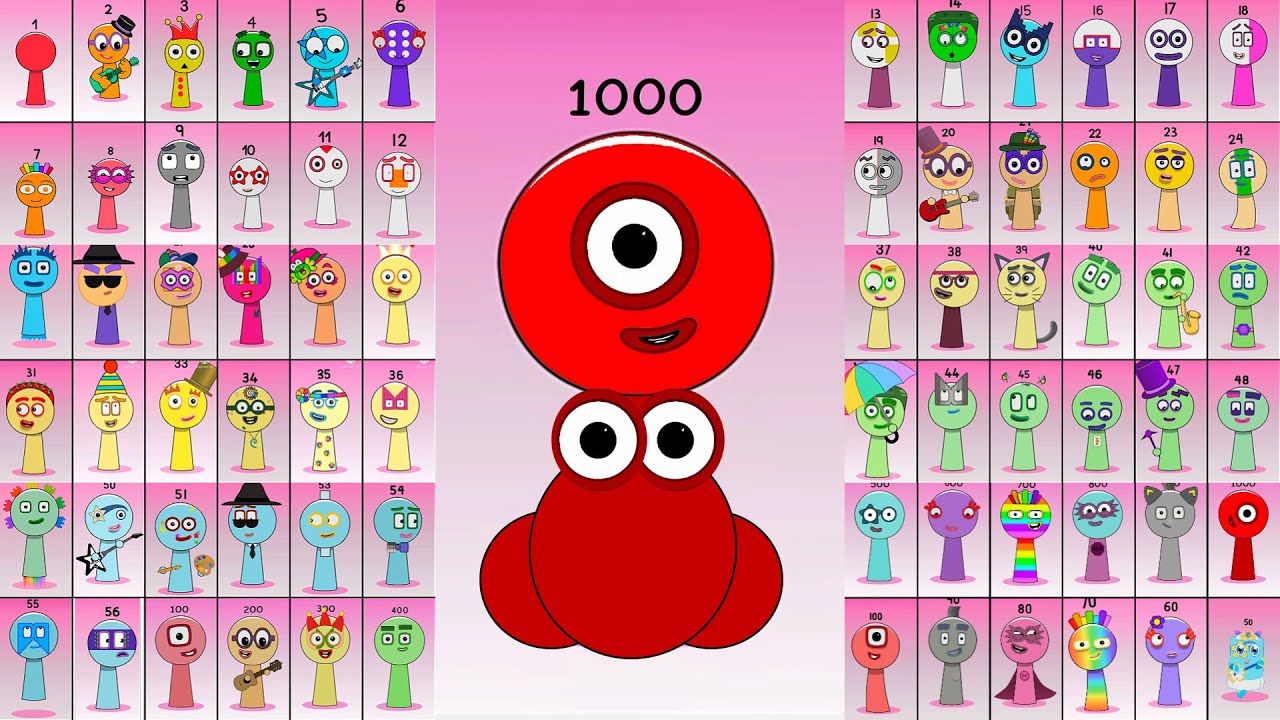 Numberblocks Sprunki Evolution Show 1-1000: Sprunki OC Numberblocks One - One Thousand | Animation