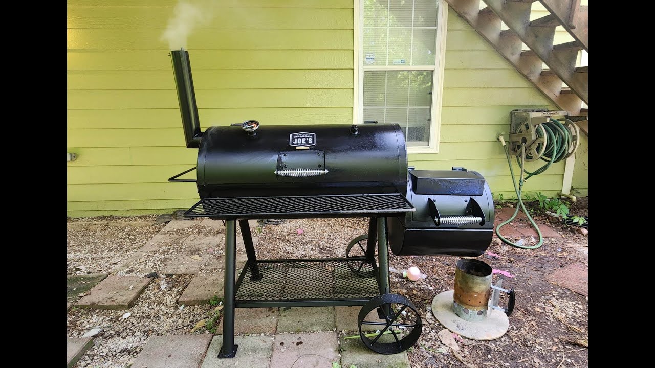 Oklahoma Joe's Highland Offset Smoker Assembly Seasoning, and Review