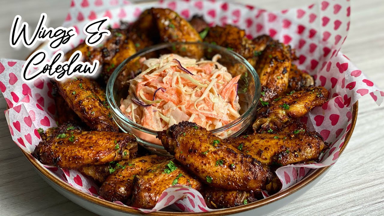 My kids favourite - wings & coleslaw