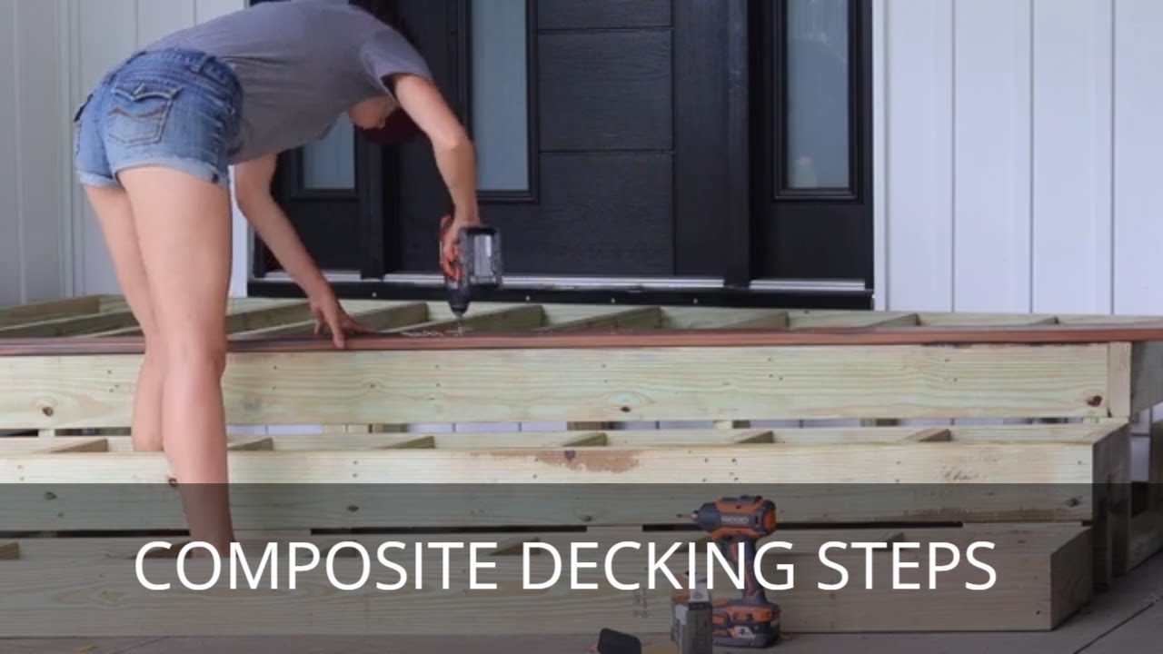 Composite Decking Front Steps Complete Tutorial