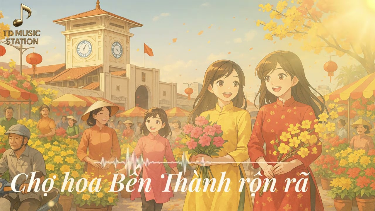 Chợ Hoa Bến Thành Rộn Rã | Dance-Funk Trumpet • Sắc Hoa Rực Rỡ & Tết Sài Gòn Tấp Nập