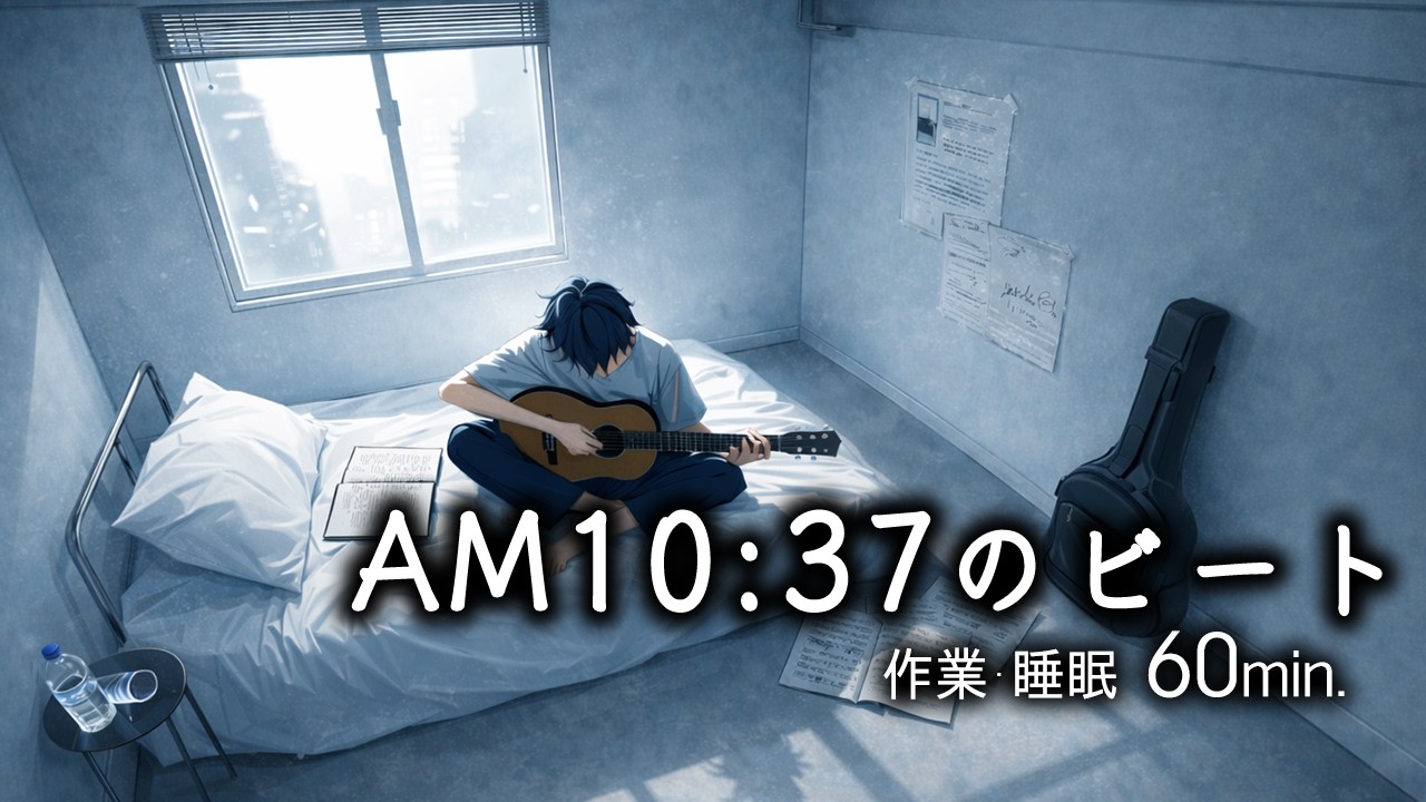 【フリーBGM】AM 10:37のビート 【集中/静か/爽やか/おしゃれ/作業/配信/勉強】1時間耐久