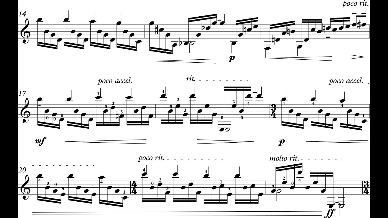 Taro Wayama - Six Etudes for Guitar (2020) [Score-Video]