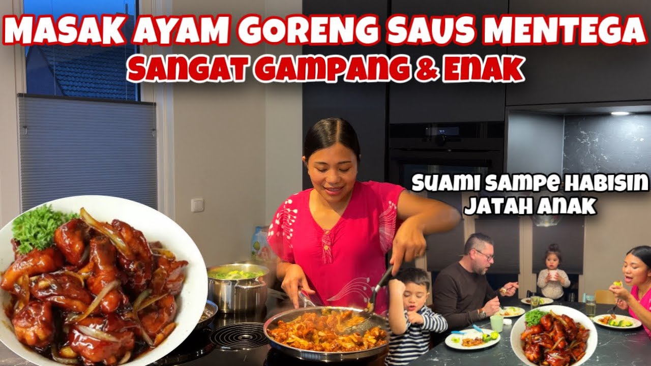 MASAK AYAM GORENG SAUS MENTEGA SANGAT GAMPANG DAN ENAK, BIKIN LAHAPP