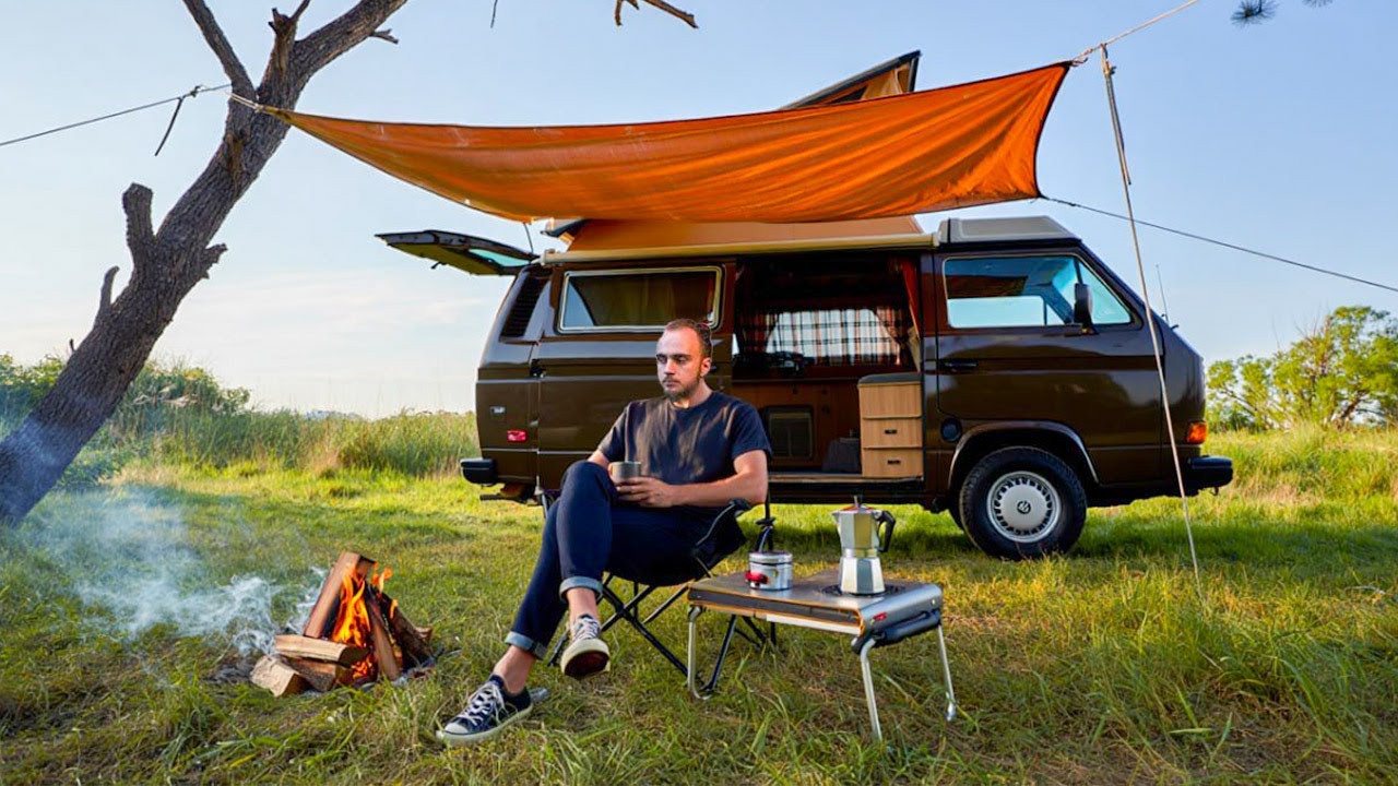 From City Streets to Riverside Solitude: Solo Van Camping Journey | ASMR Experience