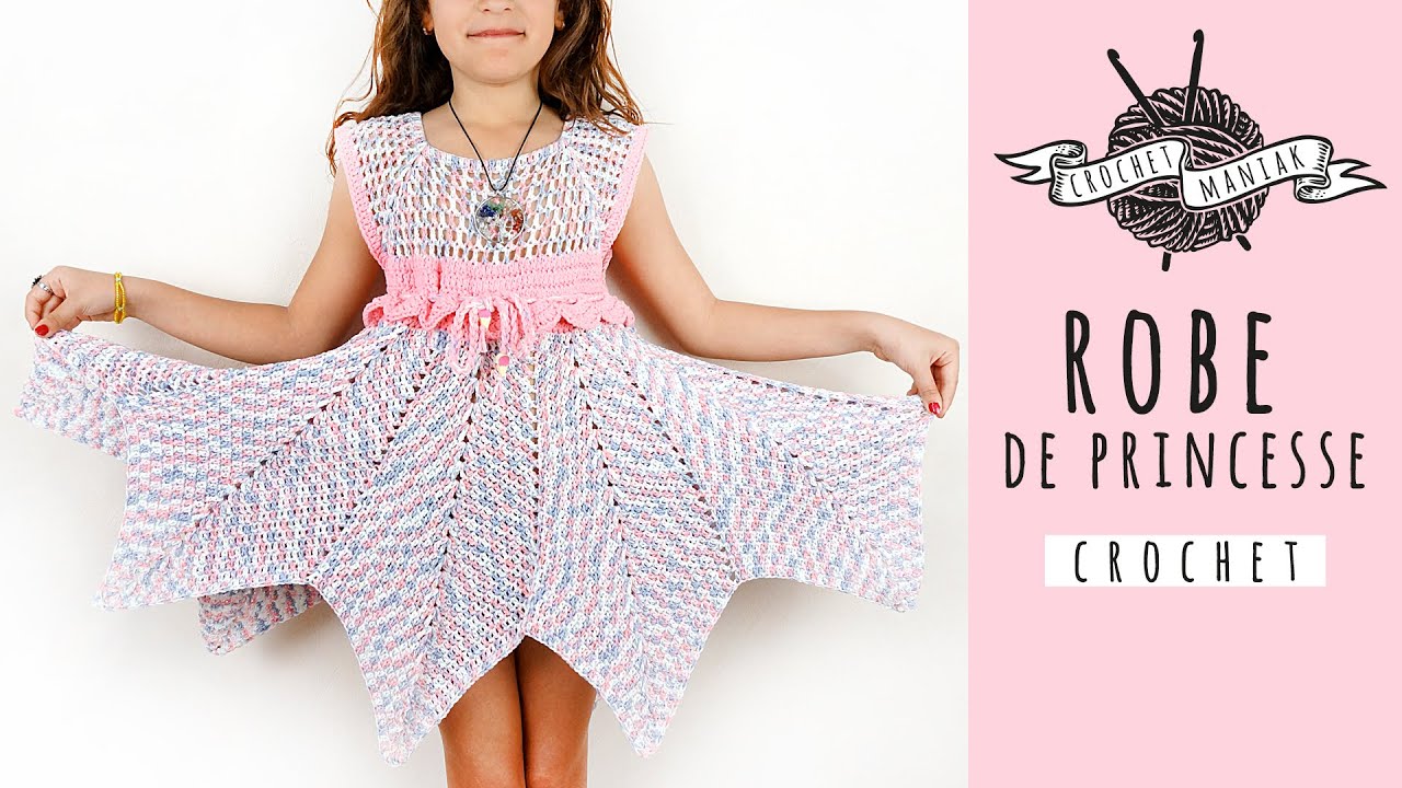 crochet robe de princesse moderne et facile avec le pas a pas