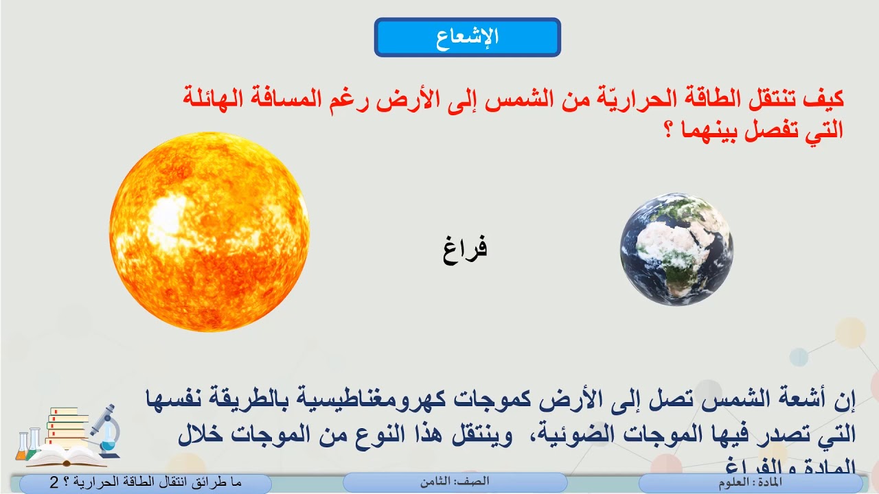 الصف الثامن   العلوم   ما طرائق انتقال الطاقة الحرارية؟ 2