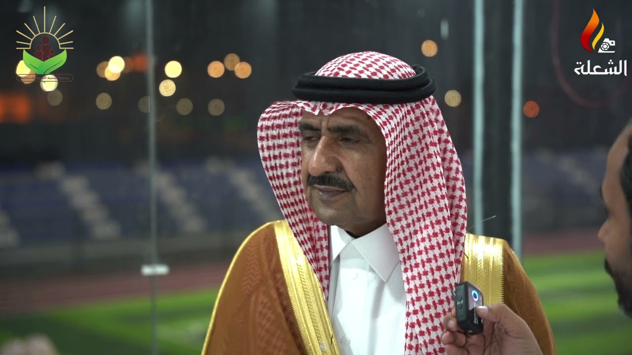 لقاء محافظ محافظة الحناكية الأستاذ مبارك المورقي خلال نهائي كأس المحافظ للعام ١٤٤٤هـ