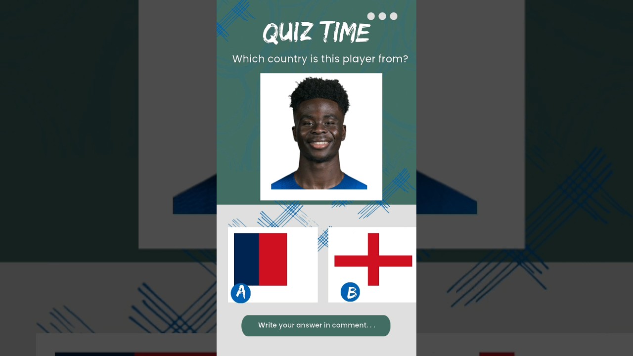 Which country is Bukayo Saka a nationality of ? #football #soccer #bukayosaka #saka #france #england