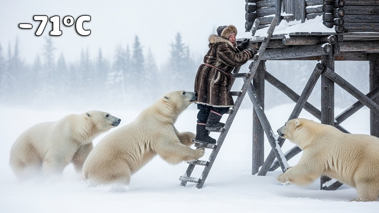 80-Year-Old Woman Fights Polar Bears Alone in the Frozen Taiga | Yakutia Survival