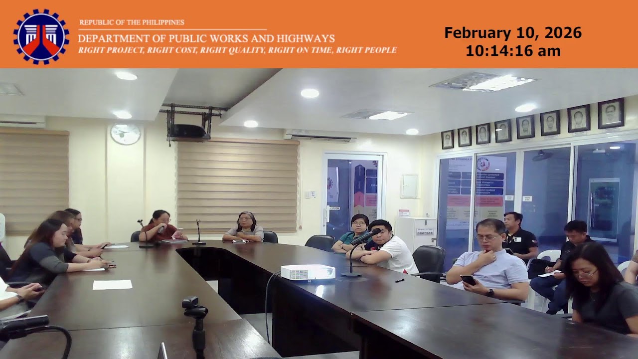 Procurement Livestream for DPWH La Union 1st DEO Pre-Bid Conference on February 10, 2026