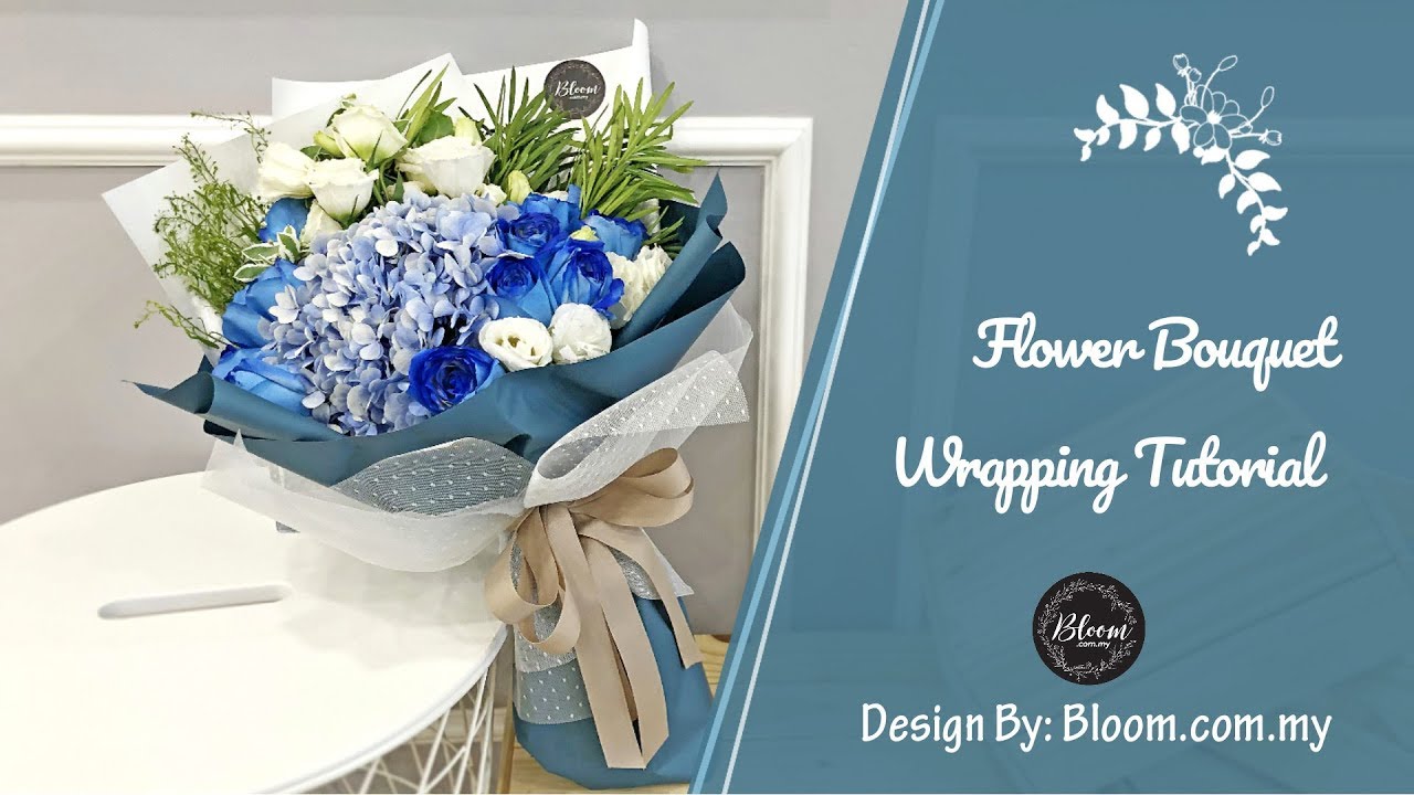 Flower Bouquet Wrapping Tutorial - Easy Way to use wrapper | Cara Bungkus Buket Bunga || 玫瑰花束包装 花藝教學