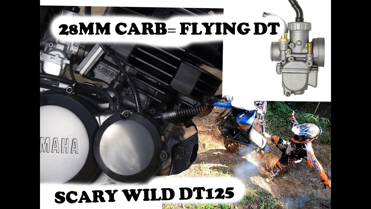 yamaha dt125 with 28mm carb | hard trail test | shout outs