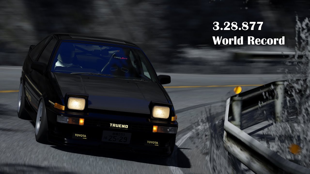 Assetto Corsa | Akagi Real Downhill w/ Toyota AE86 Tuned | 3:28.877