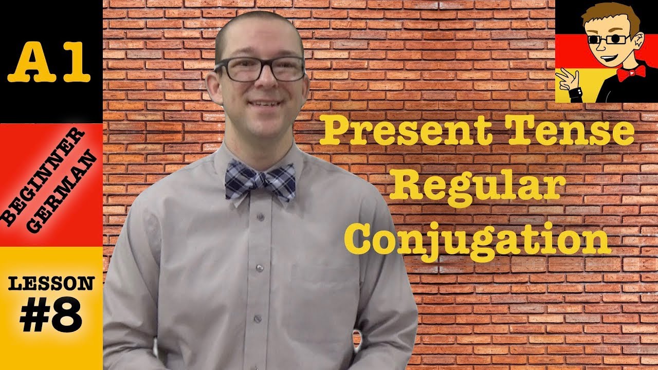 Present Tense Regular Conjugation - Beginner German with Herr Antrim Lesson #8.2