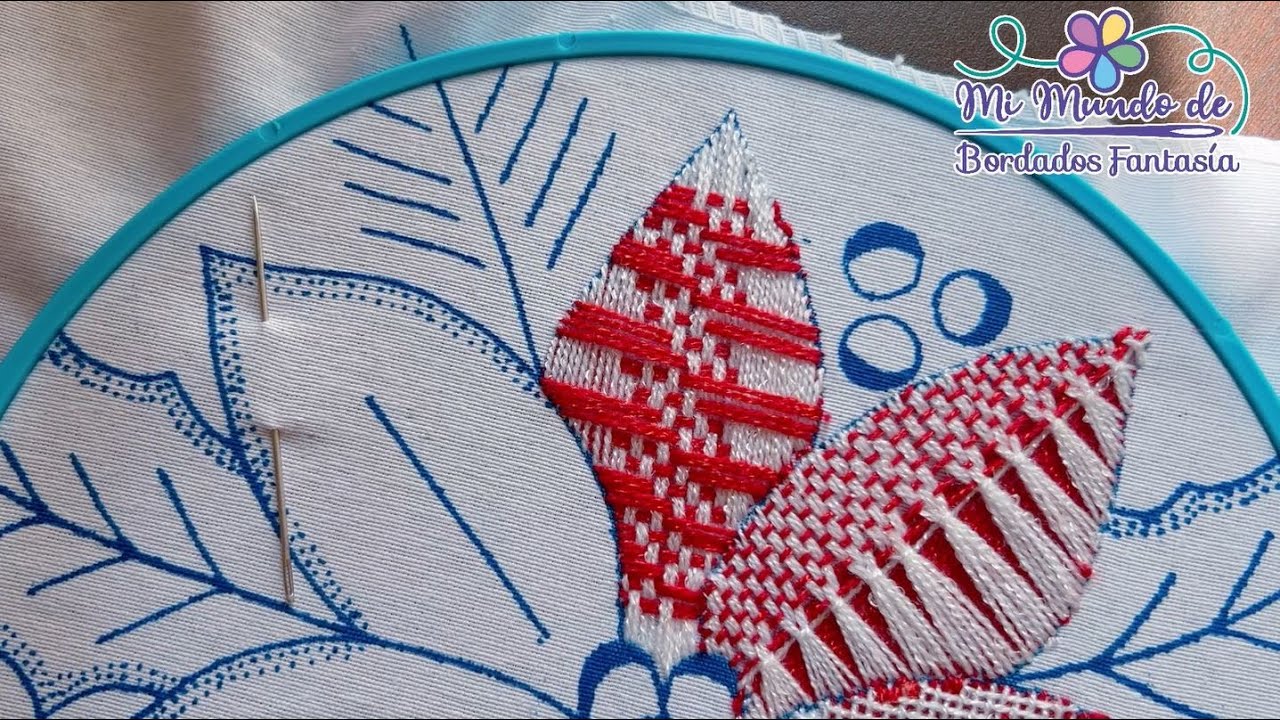 Pétalo de Nochebuena 3 #bordado #embroidery #hechoamano