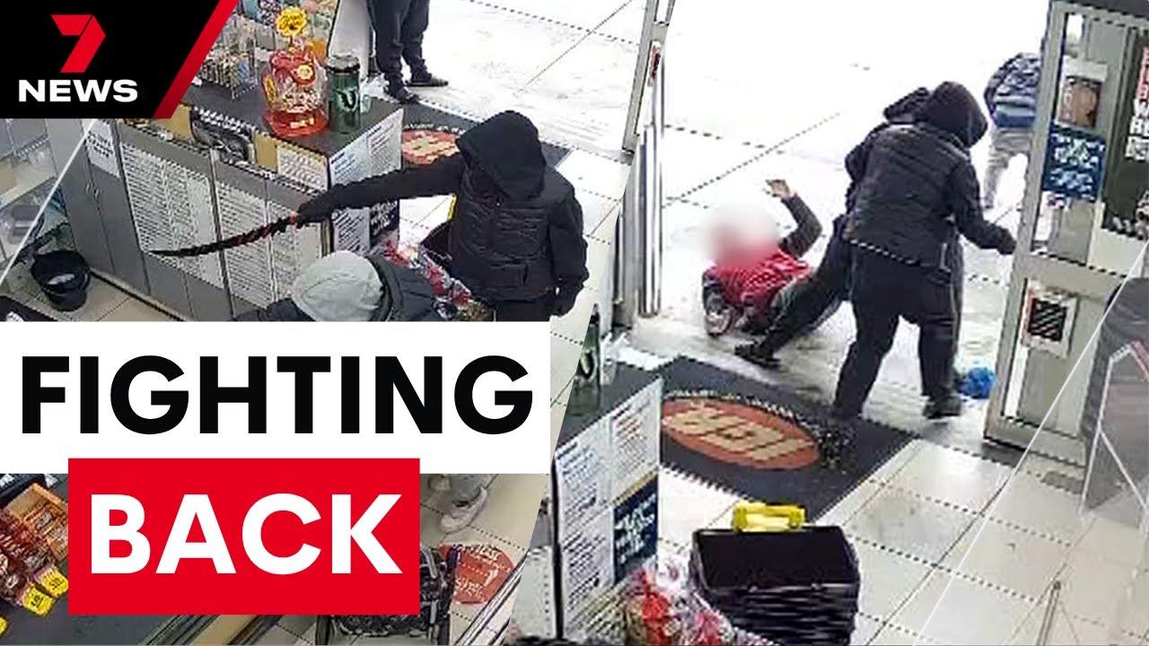 Elderly shopper shoos away armed bandits during marathon crime spree across Melbourne | 7NEWS