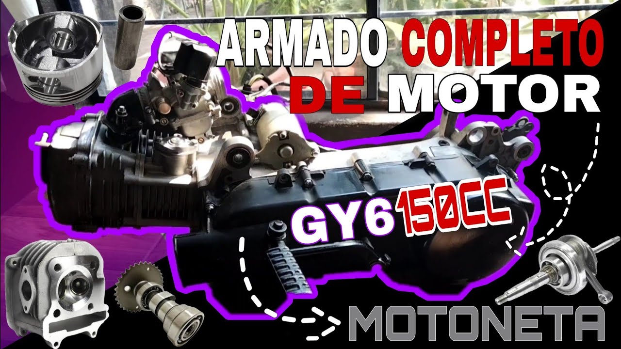 COMO ARMAR UN MOTOR GY6 DE MOTONETA 150 CC (PASO A PASO)