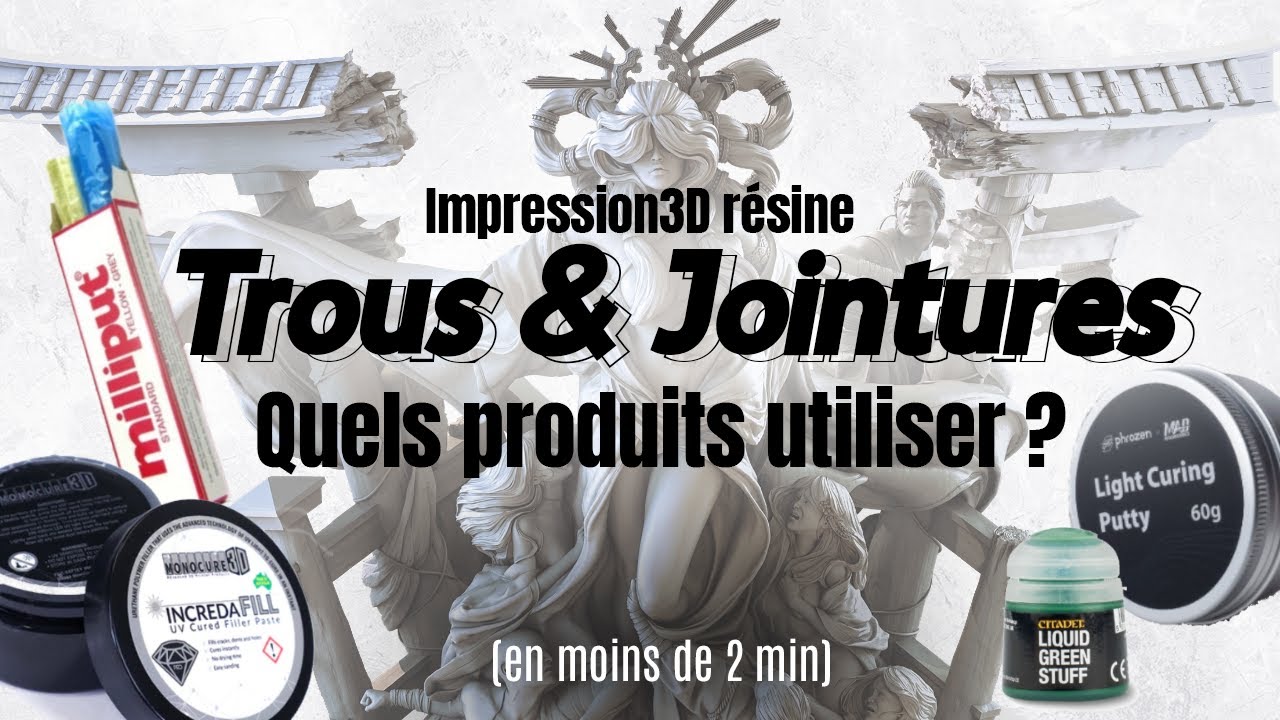Impression3d r&eacute;sine, comment boucher les trous d&rsquo;evidage ou faire des jointures propres 🤔?