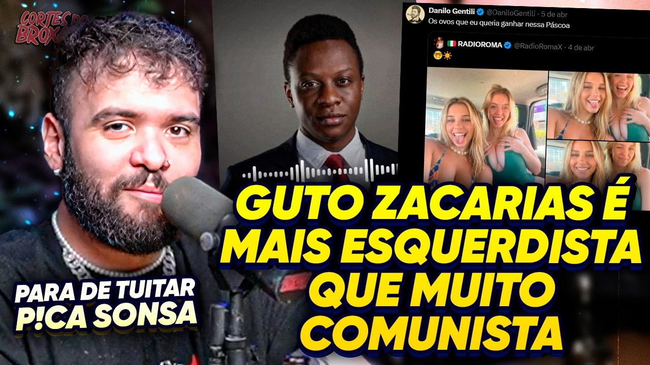 SANTINELI COMENTA POL&Ecirc;MICA do GUTO ZACARIAS e TWEETS INFANTIS do DANILO GENTILI