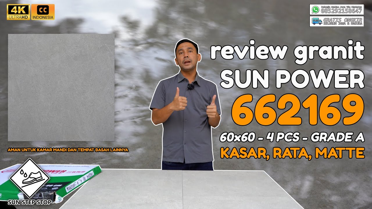 PROMO!!! GRANIT SUN STEP STOP SUN POWER 662169 || KASAR, MATTE CARVING, Rp138.000/M - KW 1