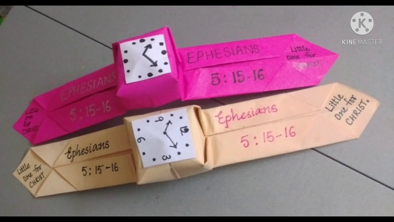 Ephesians 5:15-16/ 1-MINUTE EASY PAPER CRAFT/ KIDS CRAFTS/VBS CRAFTS