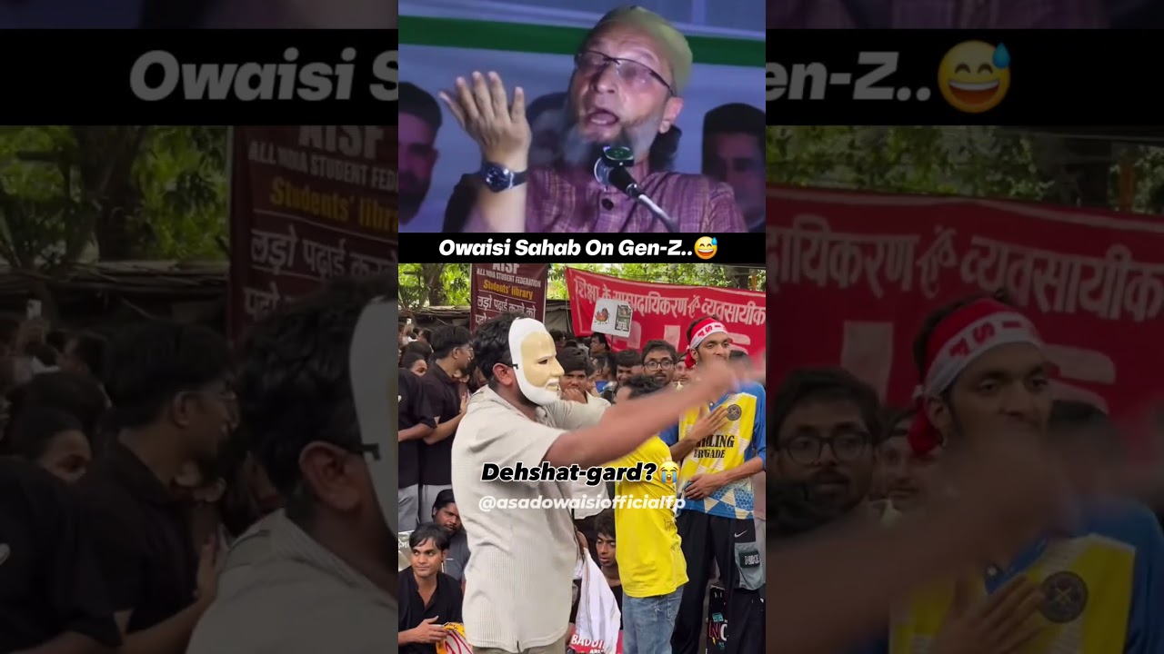 Asaduddin Owaisi Sahab On Gen-z 😅 || #asaduddinowaisi #genz #funny #viral #shorts
