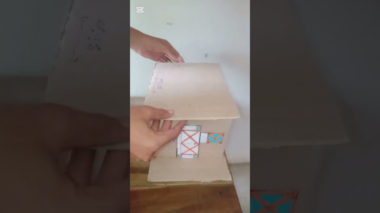 making beautiful cardboard House for kids #craft #minicardboardhouse