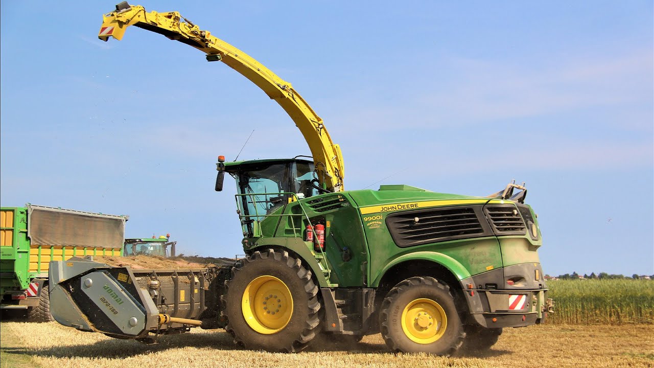 John Deere 9900i - Trinciatura Triticale 2020 | x2 Fendt 716 & John Deere 6R | Linea Verde Srl