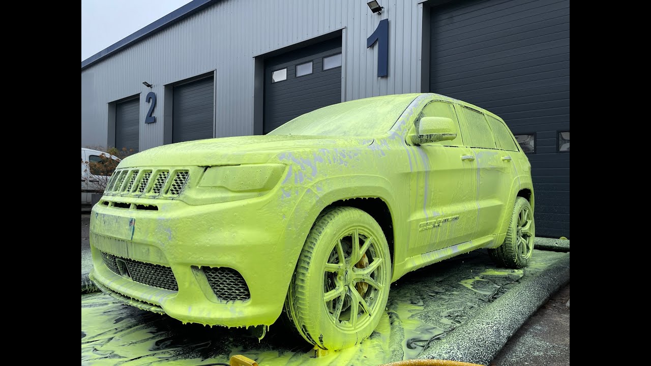 JEEP TRACKHAWK WASH & POLISH @AKRAMJUNIORTV CERAMIC 9H
