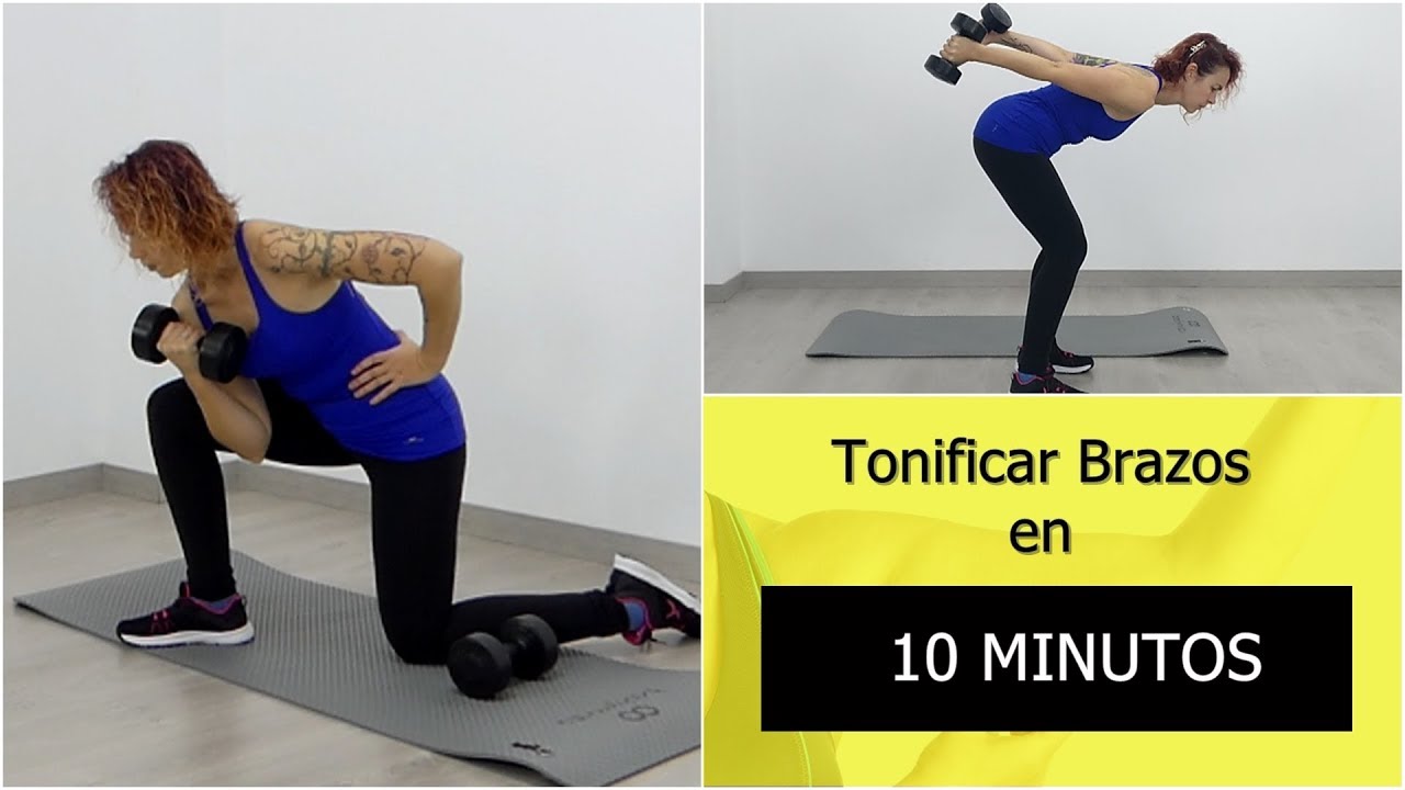 ⭐ Ejercicios para tonificar brazos de mujer en casa【10 Minutos】