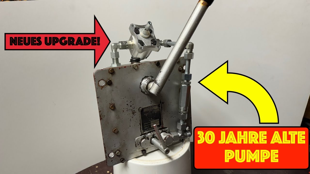 Akkuschrauber Pumpe für Kipper an 30 Jahre alter Weber Hydraulik montieren? So gehts!